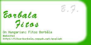 borbala fitos business card