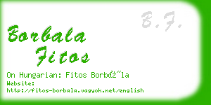 borbala fitos business card